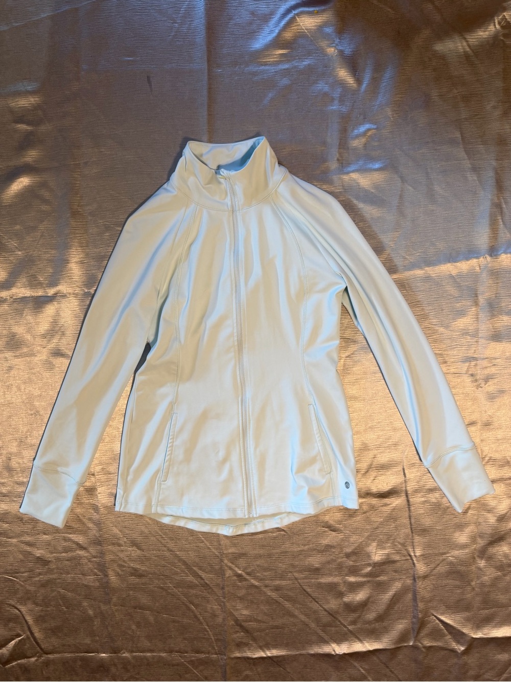 Apana Light Blue Full-Zip light Jacket